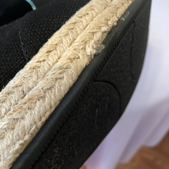 Skechers BOBS Black Espadrille Slip On Wedge Heel in Women's 8M - Picture 7 of 16